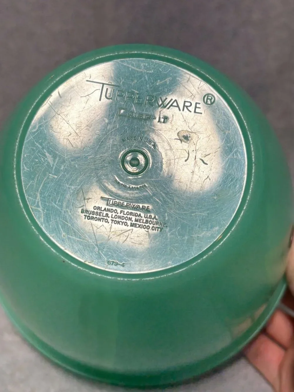 Vintage Tupperware Crisp It Lettuce Keeper 679 Lid 680 Jadeite Green No Spike